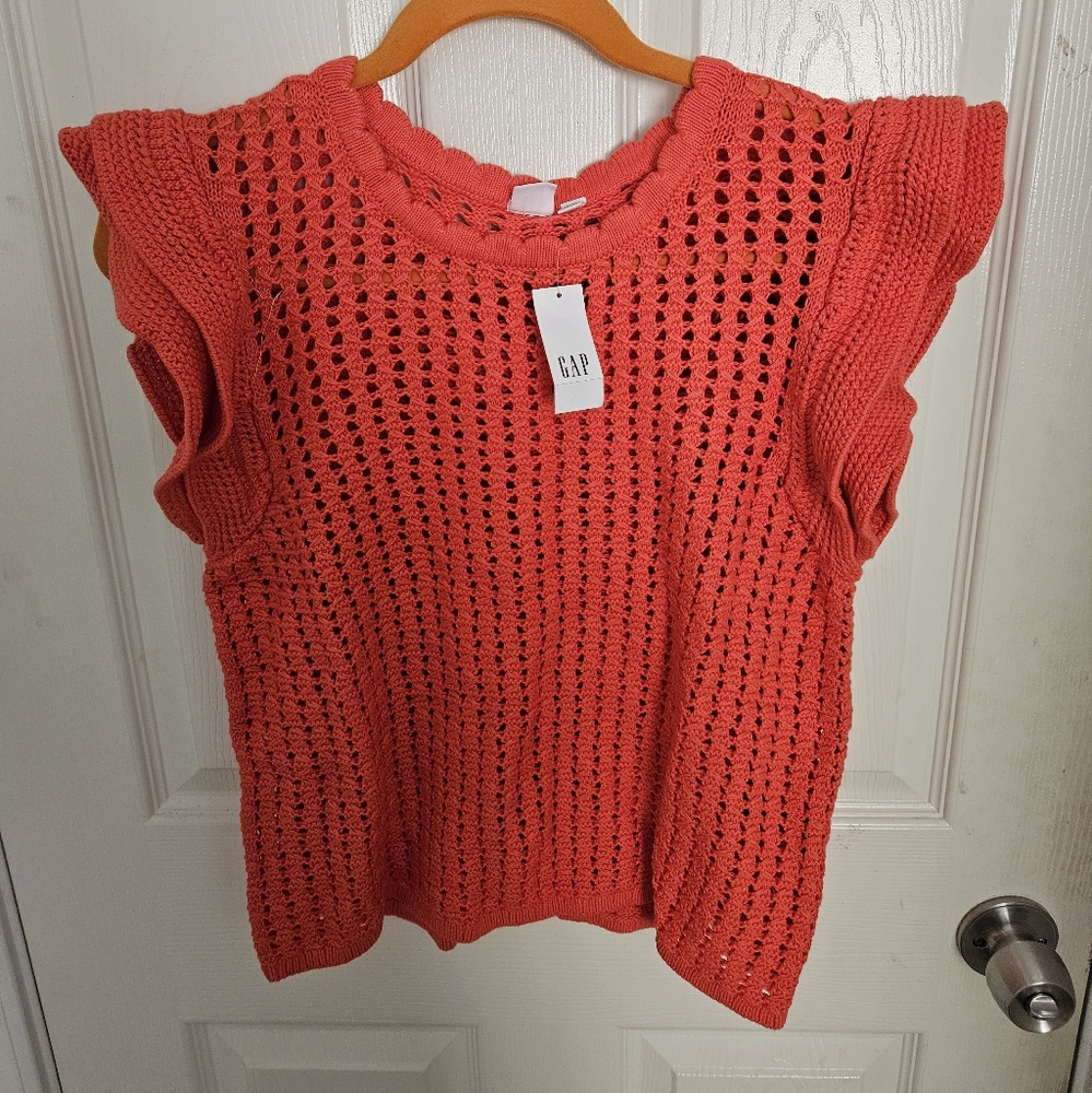 Crochet Gap shirt orange